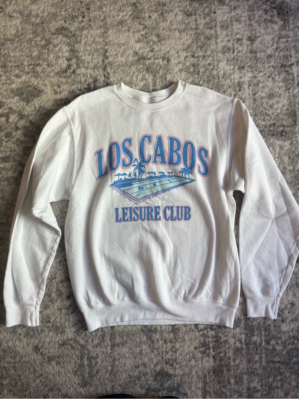 PacSun White Los Cabos Leisure Club Graphic Crewneck